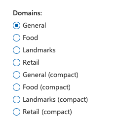 Available domains for classification